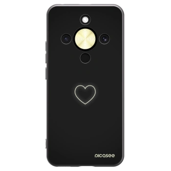 Picasee silikonski črni ovitek za Honor Magic8 Lite 5G - Heart