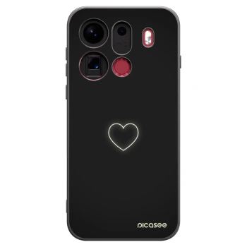Picasee silikonski črni ovitek za OPPO Find X9 Pro - Heart