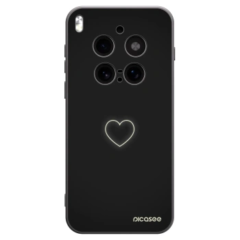 Picasee silikonski črni ovitek za Vivo X300 Pro - Heart