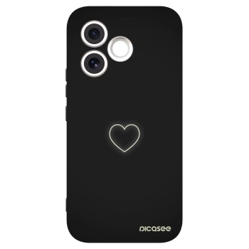 Picasee silikonski črni ovitek za Honor 600 Lite - Heart