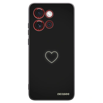 Picasee silikonski črni ovitek za Motorola Edge 60 Neo 5G - Heart