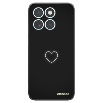 Picasee silikonski črni ovitek za Motorola Edge 70 Fusion - Heart
