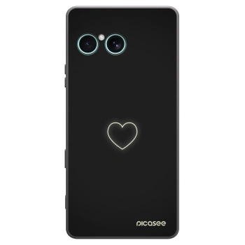 Picasee silikonski črni ovitek za Sony Xperia 10 VII - Heart