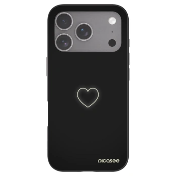 Picasee silikonski črni ovitek za Apple iPhone 18 Pro - Heart