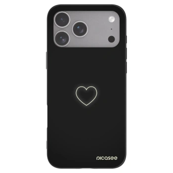Picasee silikonski črni ovitek za Apple iPhone 18 Pro Max - Heart