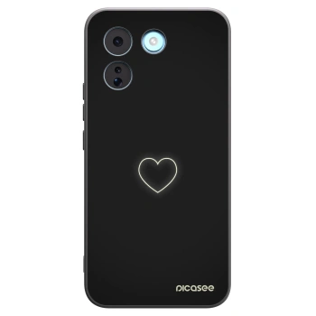 Picasee silikonski črni ovitek za Xiaomi Redmi Note 17 Pro MAX 5G - Heart