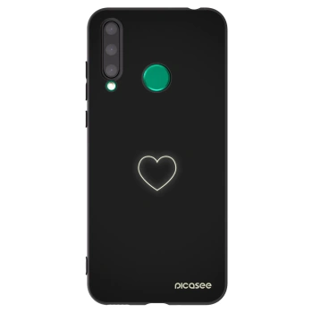 Picasee silikonski črni ovitek za Honor 20 Lite - Heart