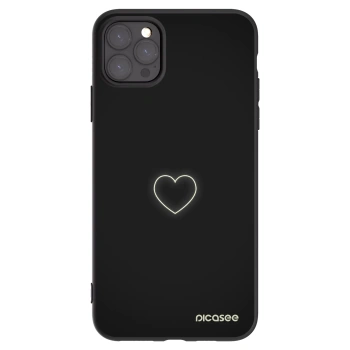 Picasee silikonski črni ovitek za Apple iPhone 11 Pro Max - Heart