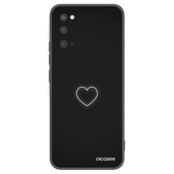 Picasee silikonski črni ovitek za Samsung Galaxy S20 G980F - Heart