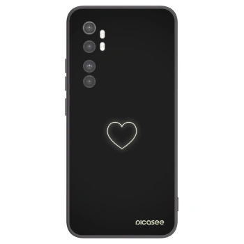 Picasee silikonski črni ovitek za Xiaomi Mi Note 10 Lite - Heart