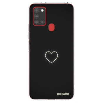 Picasee silikonski prozorni ovitek za Samsung Galaxy A21s - Heart