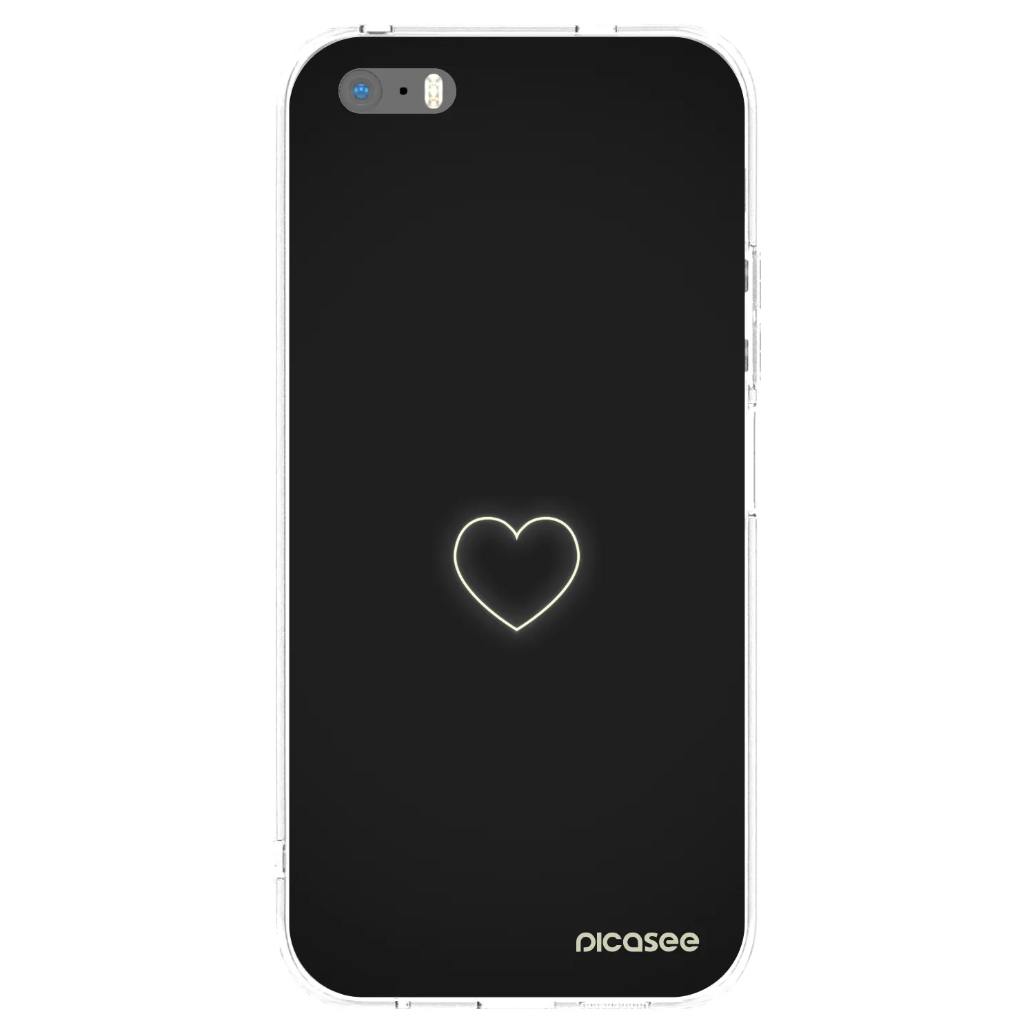 Picasee silikonski prozorni ovitek za Apple iPhone 5/5S/SE - Heart