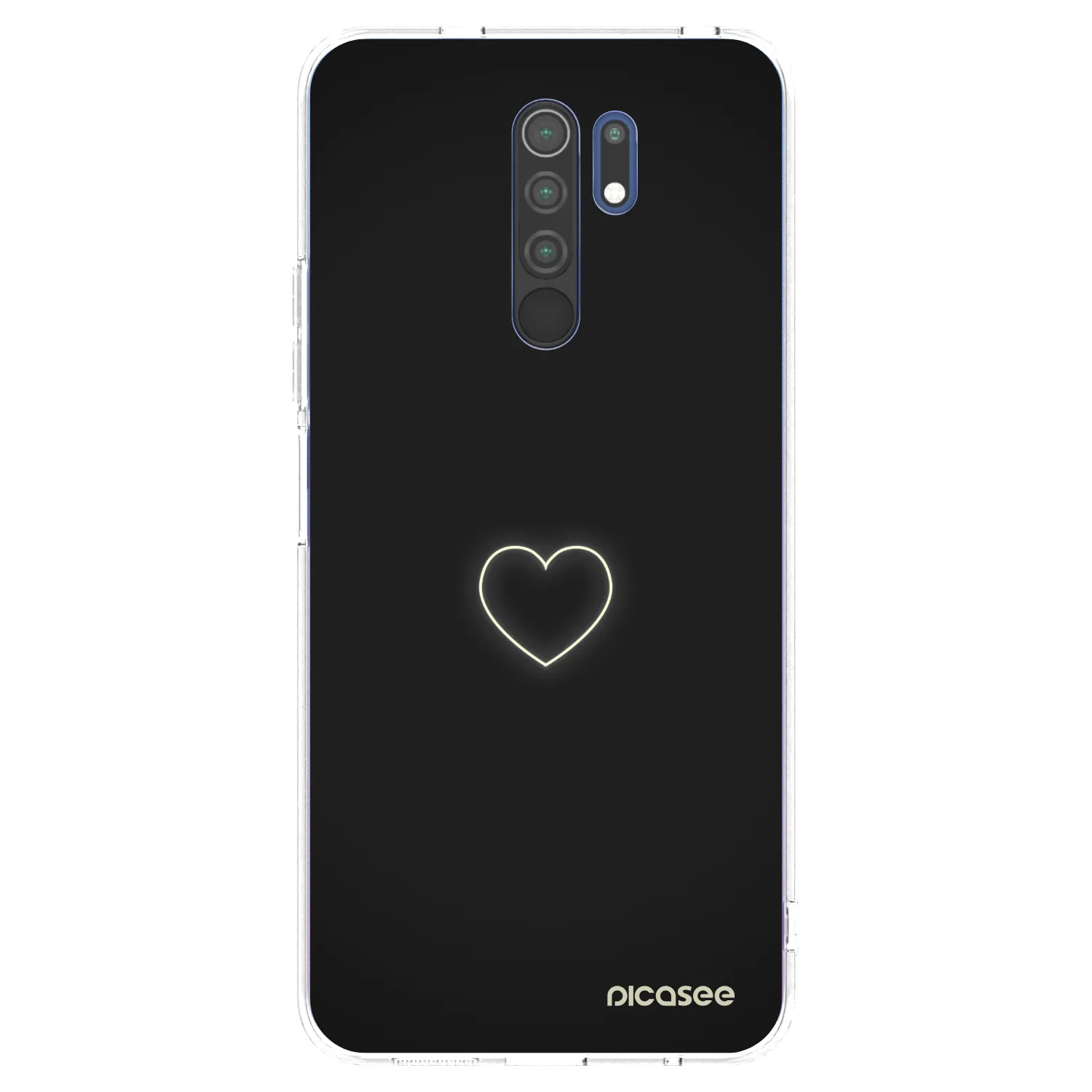 Picasee silikonski prozorni ovitek za Xiaomi Redmi 9 - Heart
