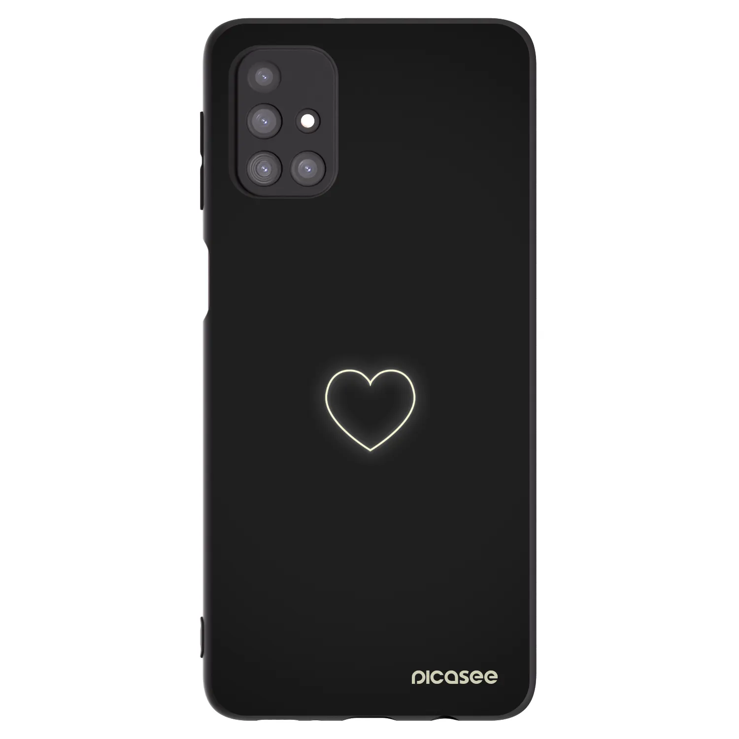 Picasee silikonski črni ovitek za Samsung Galaxy M31s - Heart