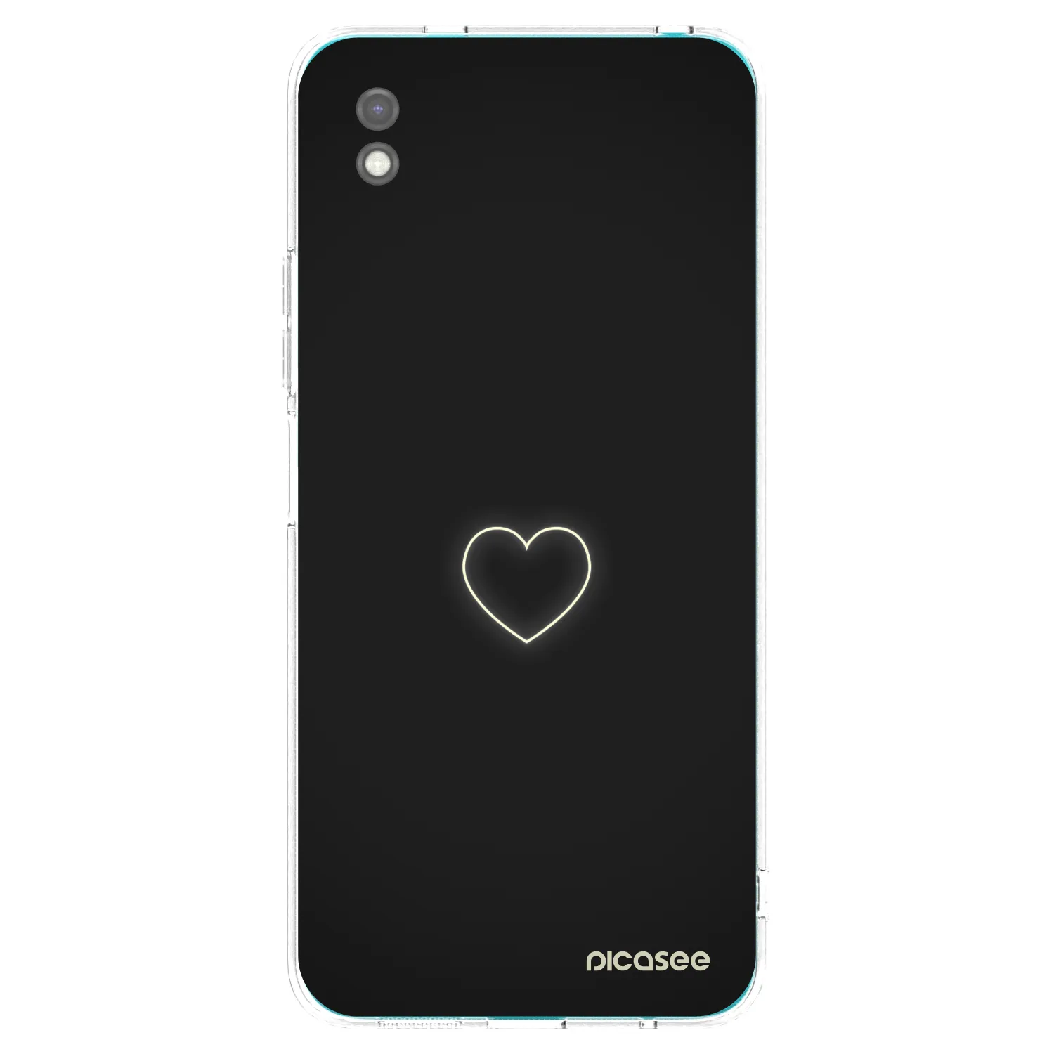 Picasee silikonski črni ovitek za Xiaomi Redmi 9A - Heart