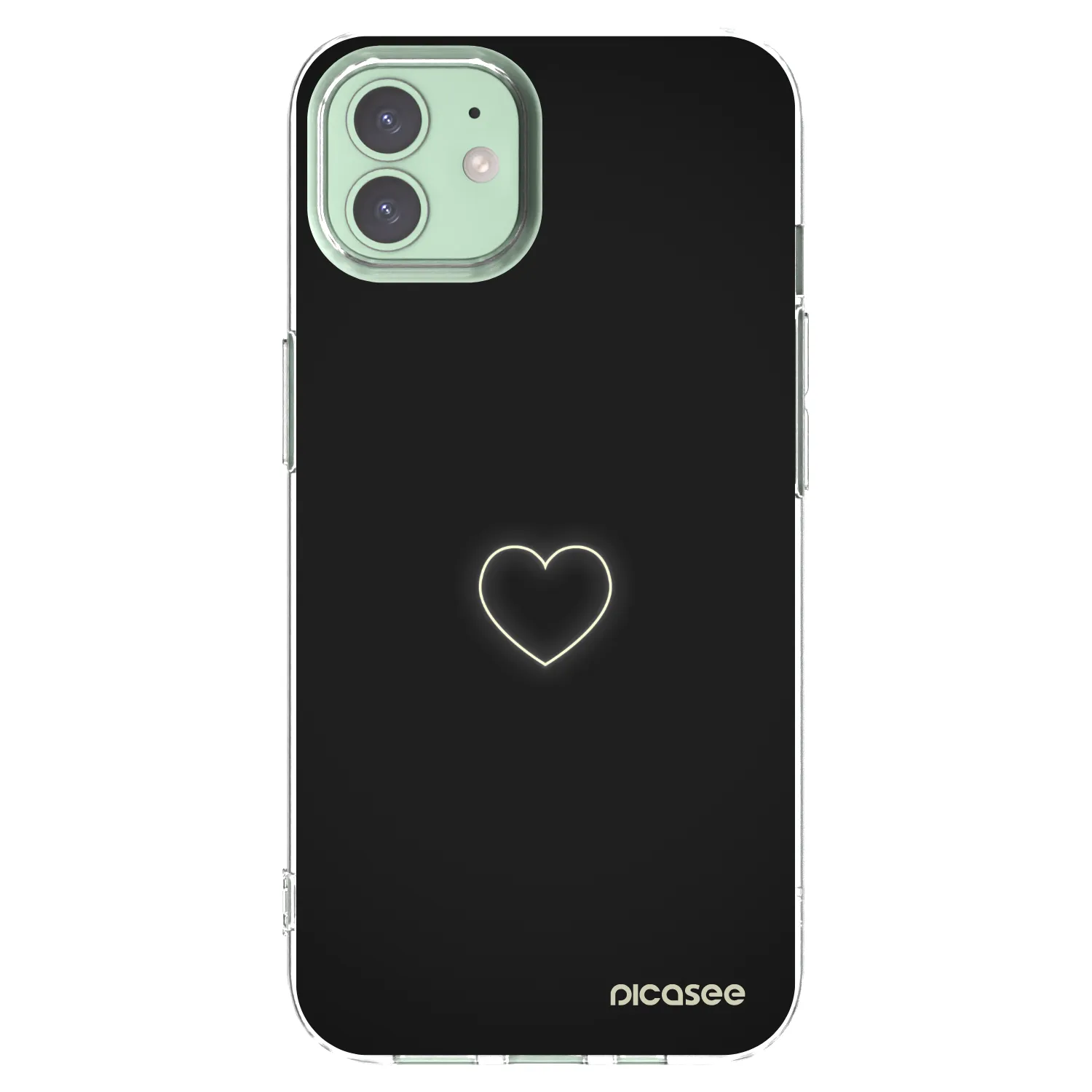 Picasee silikonski prozorni ovitek za Apple iPhone 12 - Heart