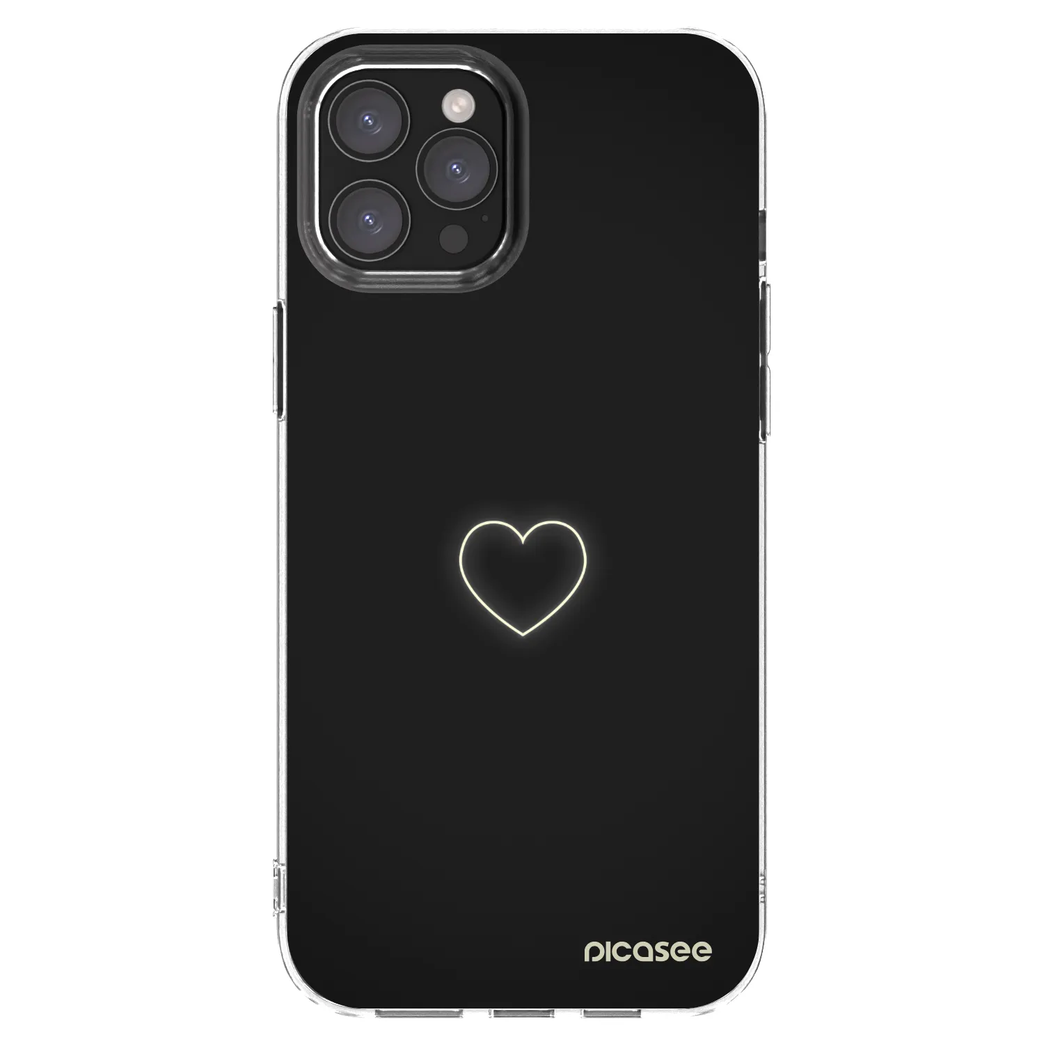 Picasee silikonski prozorni ovitek za Apple iPhone 12 Pro Max - Heart