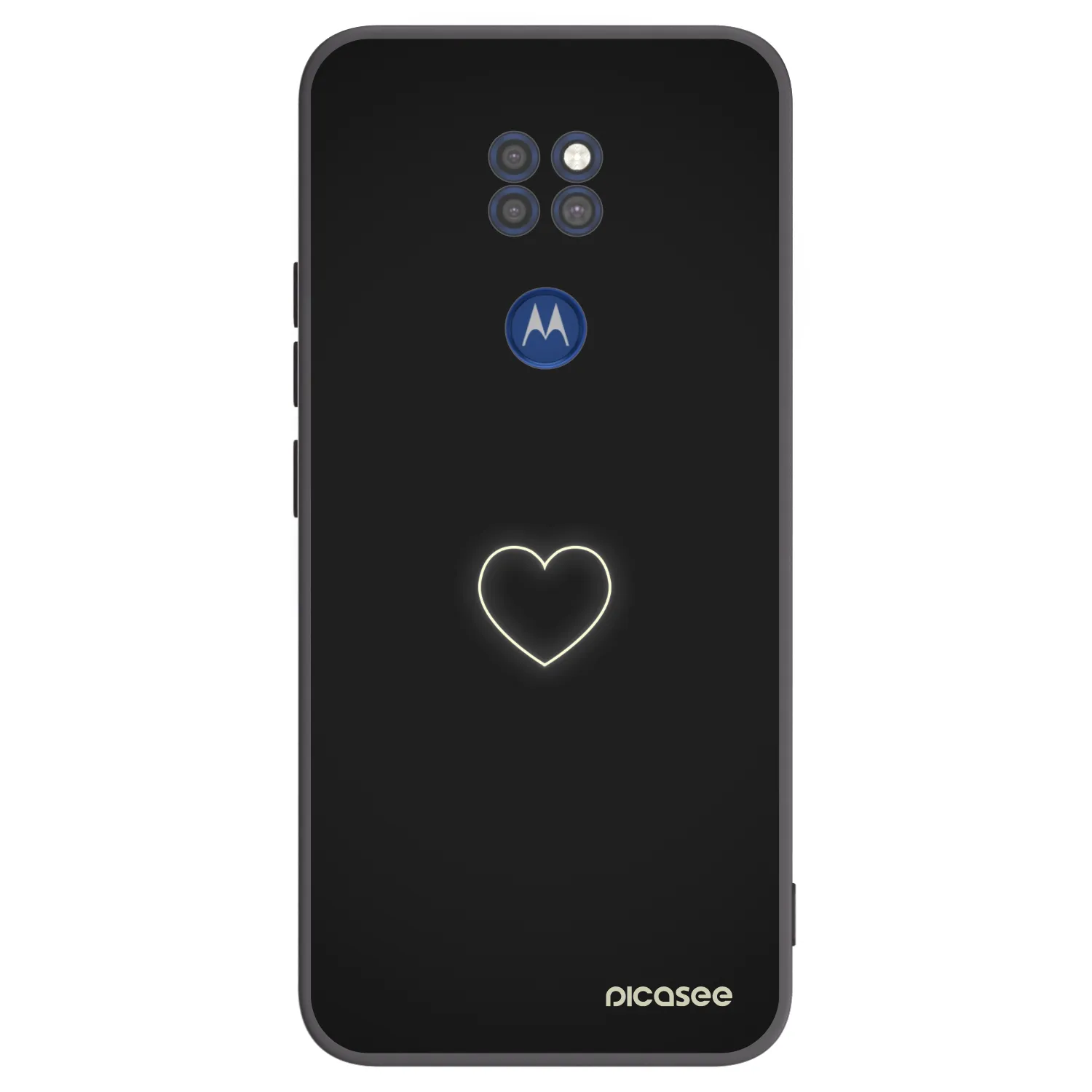 Picasee silikonski črni ovitek za Motorola Moto G9 Play - Heart