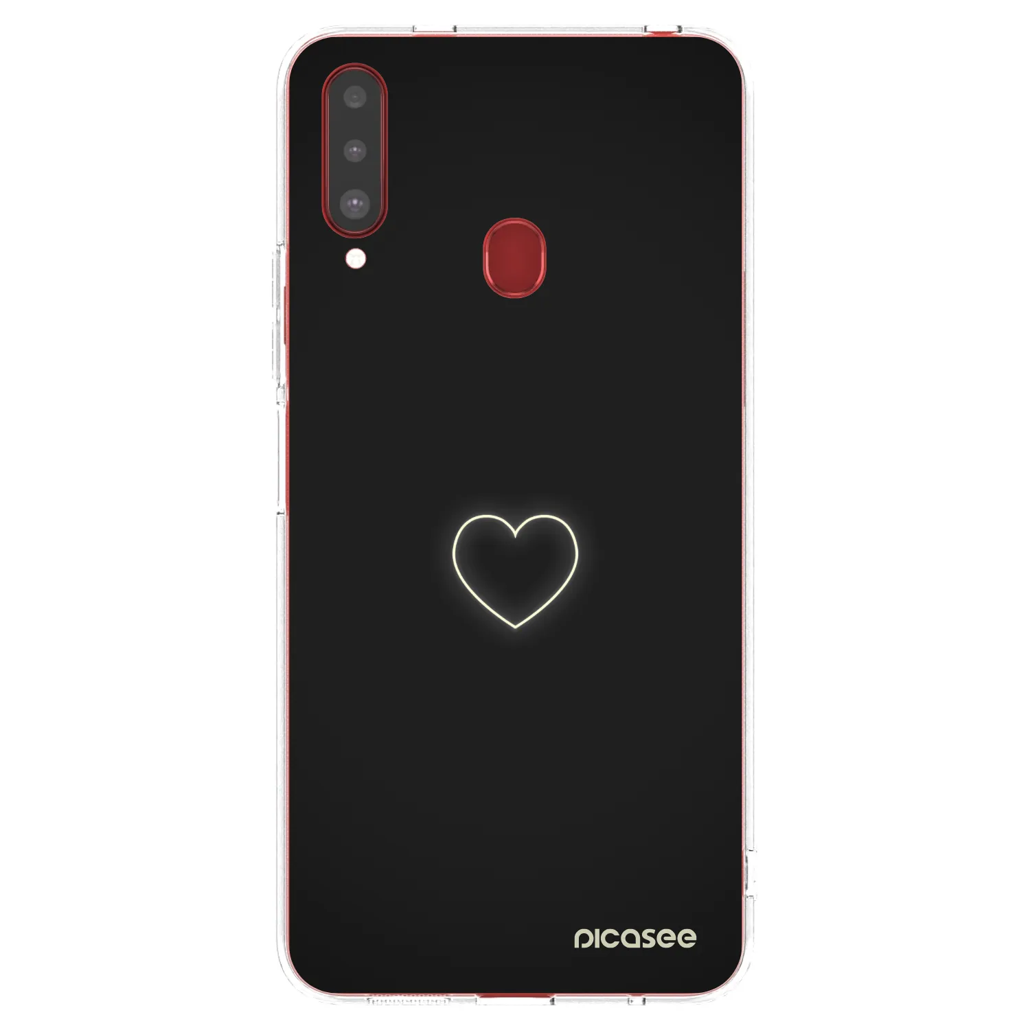 Picasee silikonski prozorni ovitek za Samsung Galaxy A20s - Heart