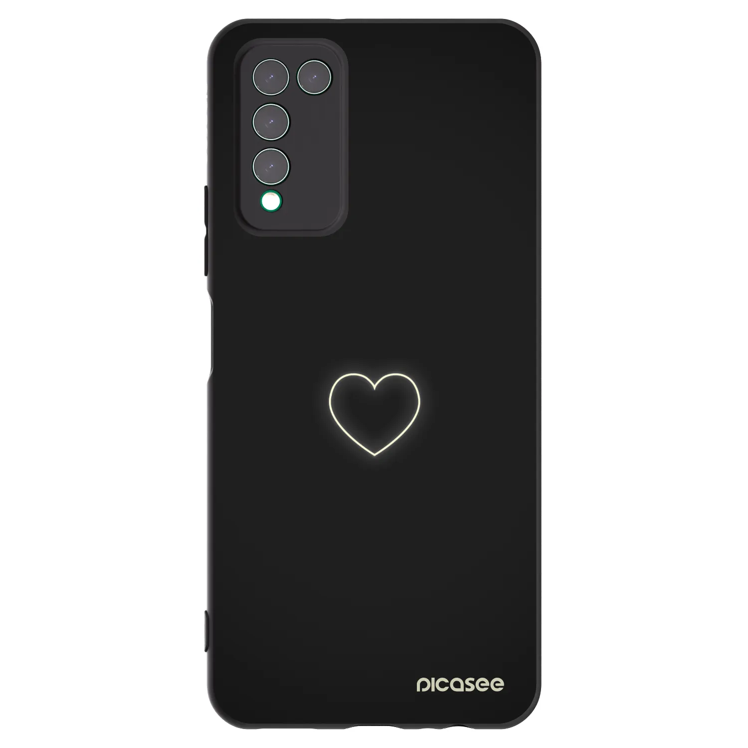 Picasee silikonski črni ovitek za Honor 10X Lite - Heart