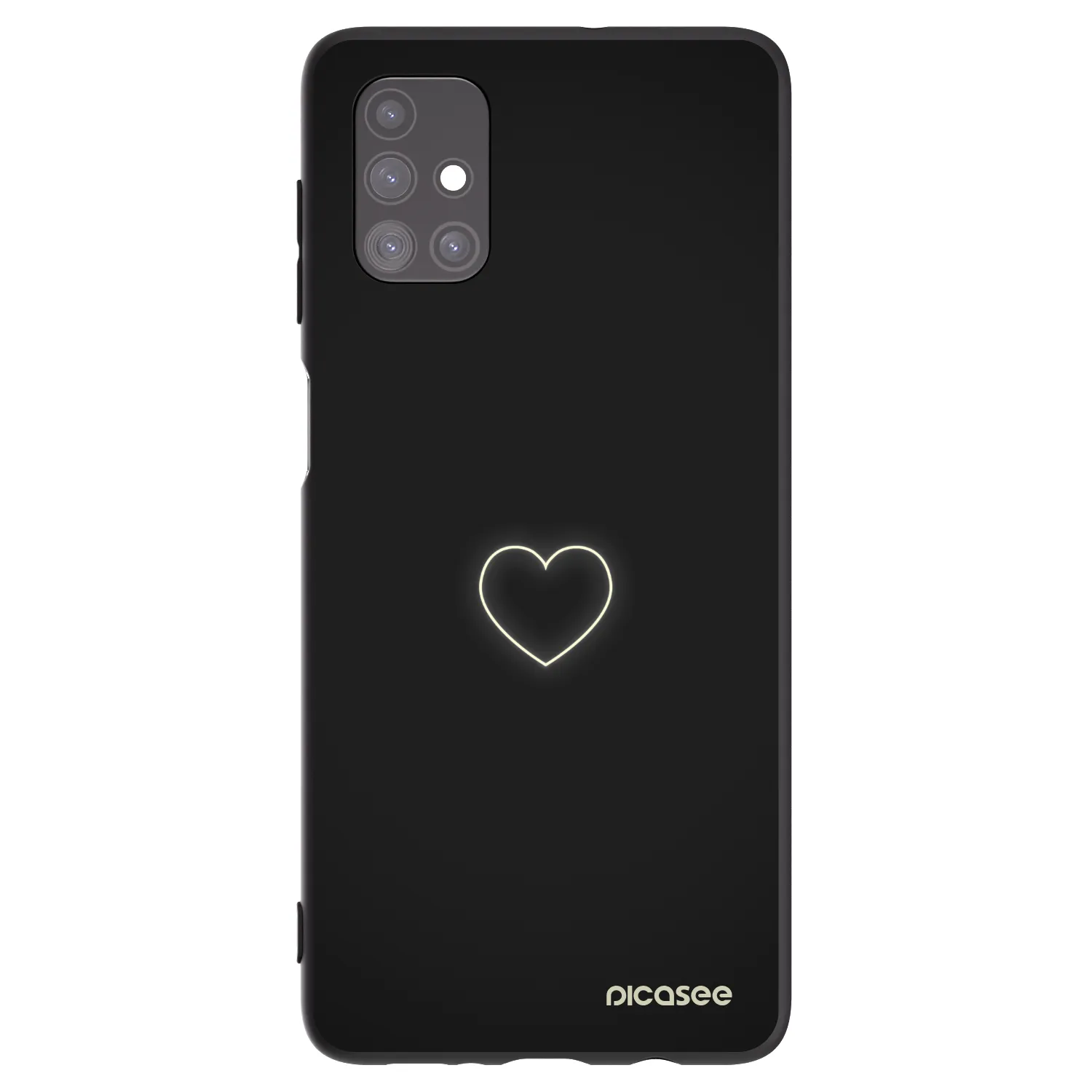 Picasee silikonski črni ovitek za Samsung Galaxy M51 M515F - Heart