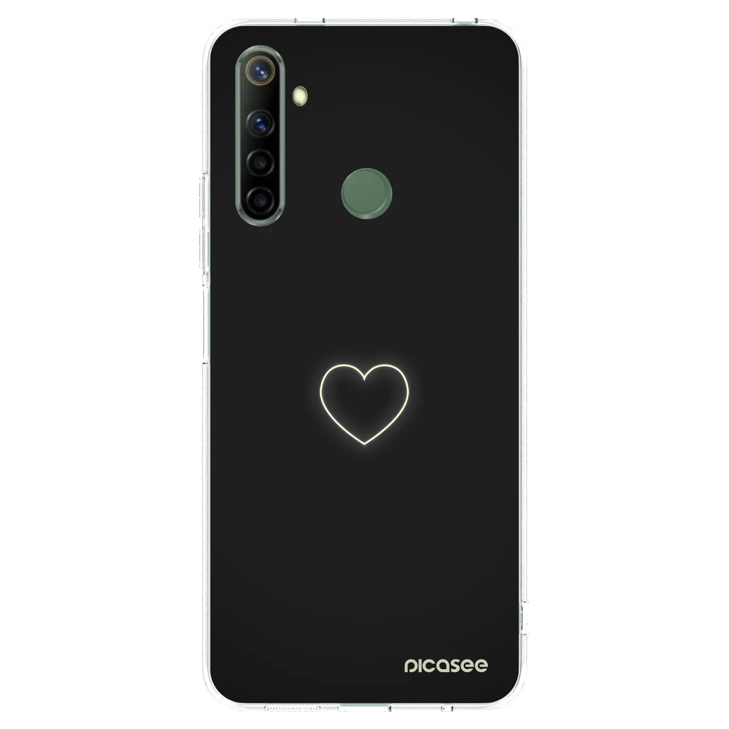 Picasee silikonski prozorni ovitek za Realme 6i - Heart