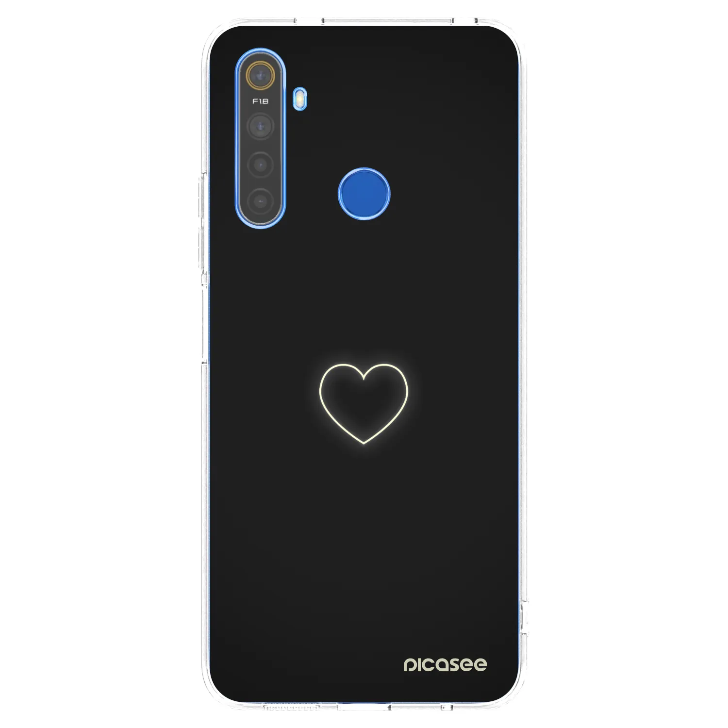 Picasee silikonski prozorni ovitek za Realme 5 - Heart