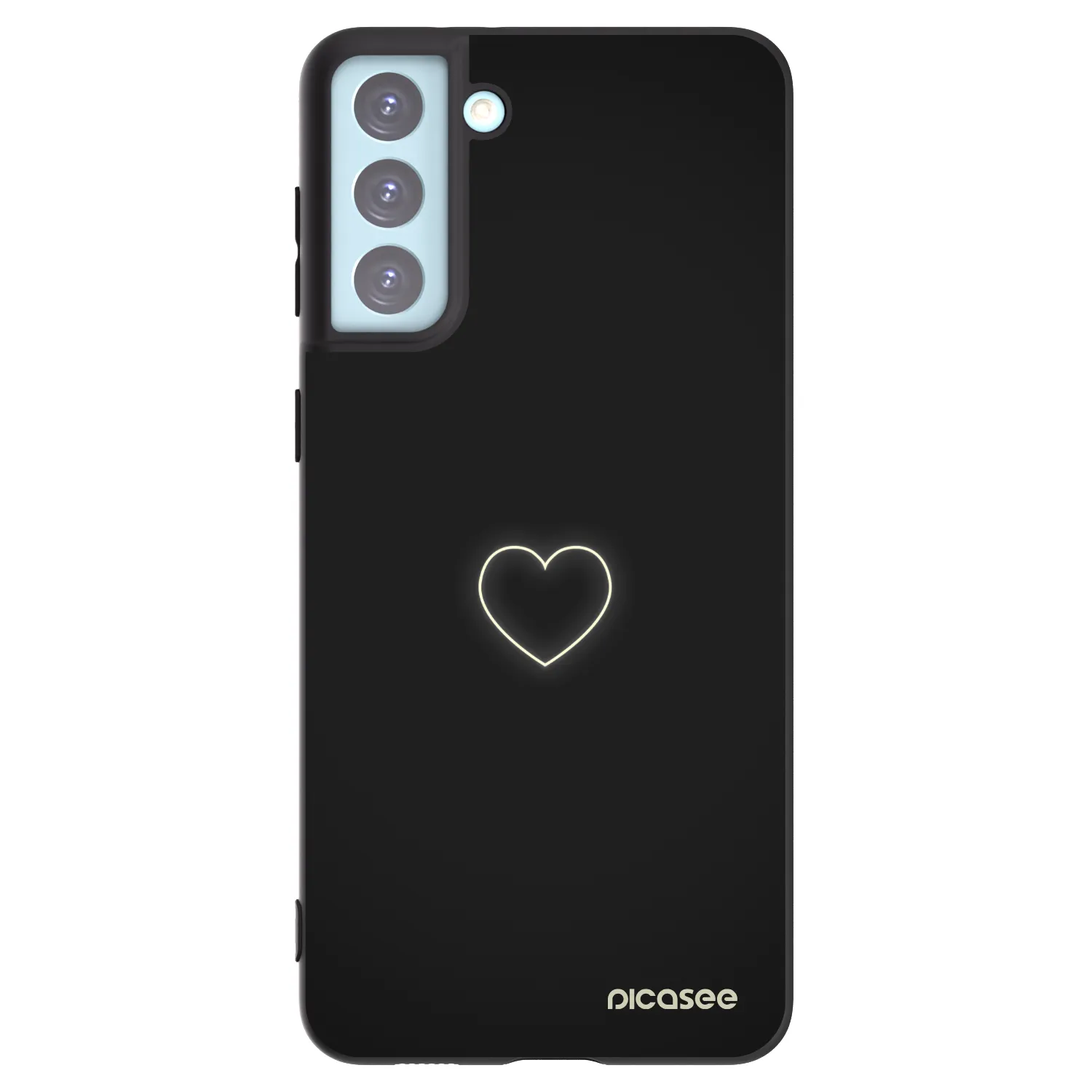 Picasee silikonski črni ovitek za Samsung Galaxy S21+ 5G G996F - Heart