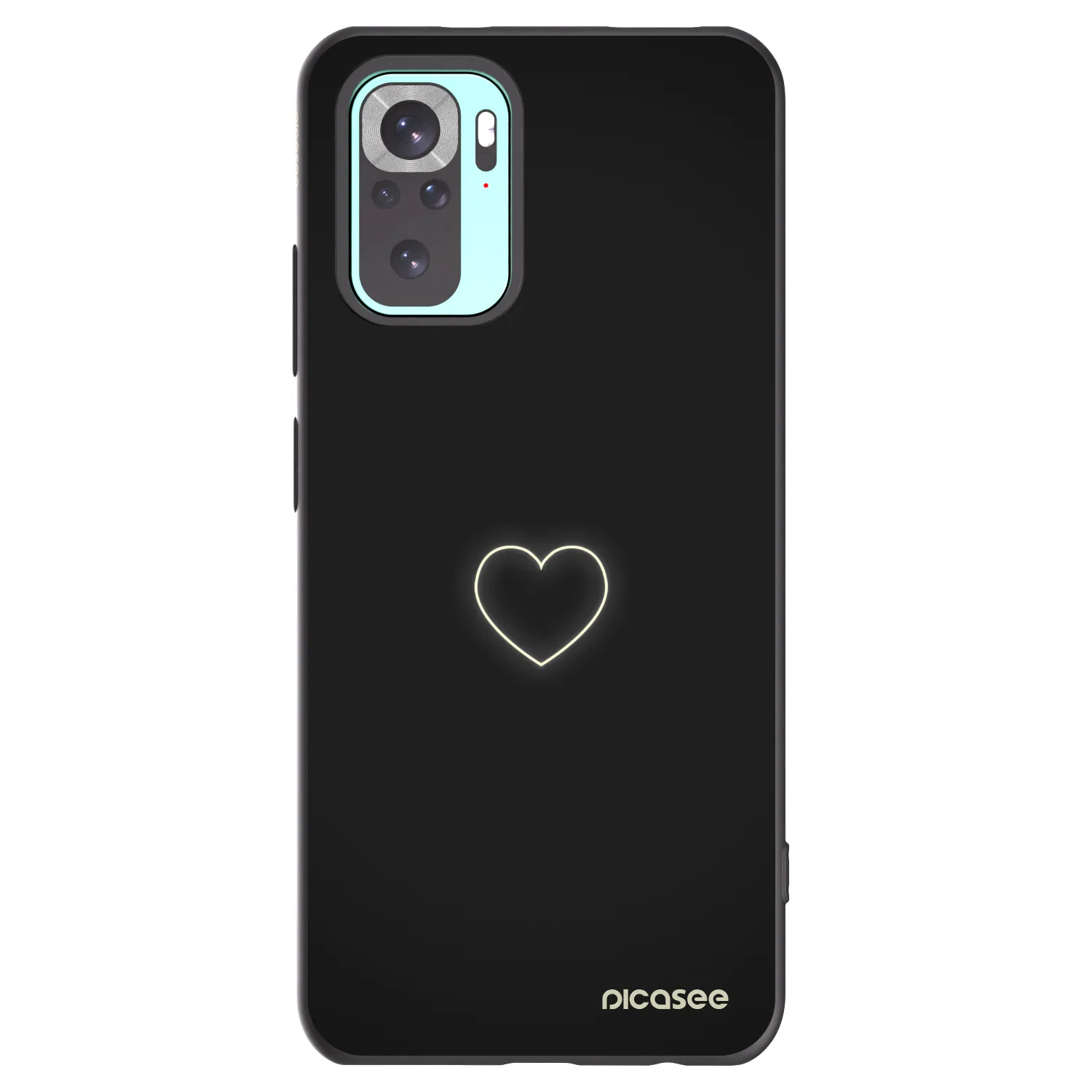 Picasee silikonski črni ovitek za Xiaomi Redmi Note 10 Pro - Heart