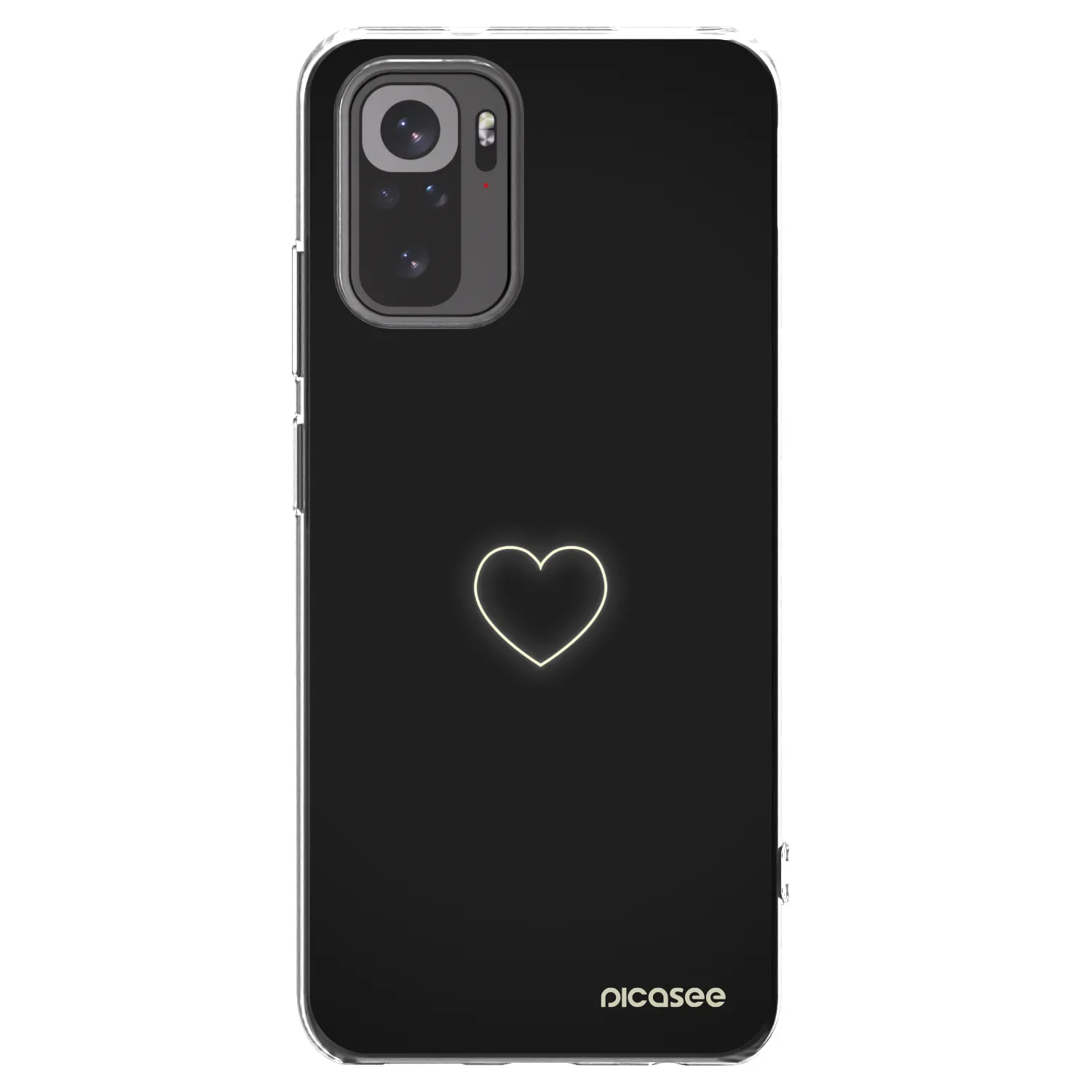 Picasee silikonski prozorni ovitek za Xiaomi Redmi Note 10S - Heart