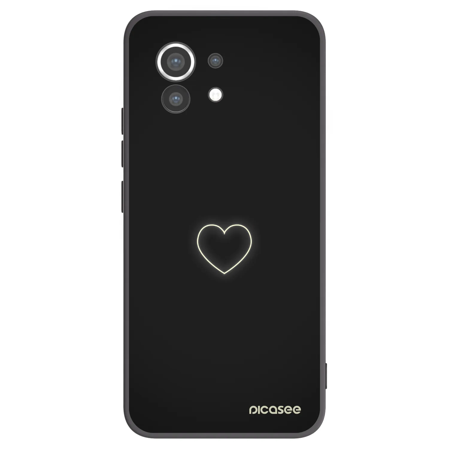 Picasee silikonski črni ovitek za Xiaomi Mi 11 - Heart