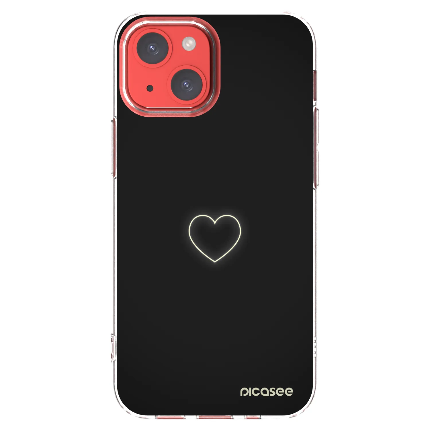 Picasee silikonski prozorni ovitek za Apple iPhone 13 mini - Heart