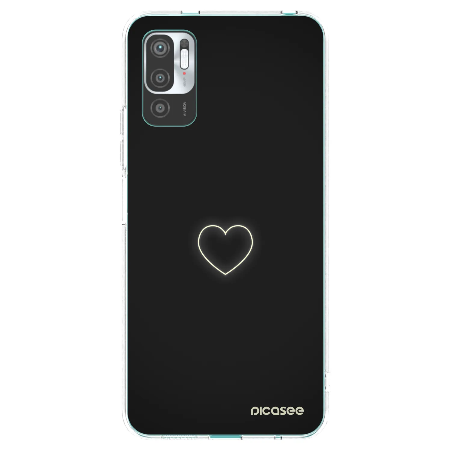 Picasee silikonski prozorni ovitek za Xiaomi Redmi Note 10 5G - Heart