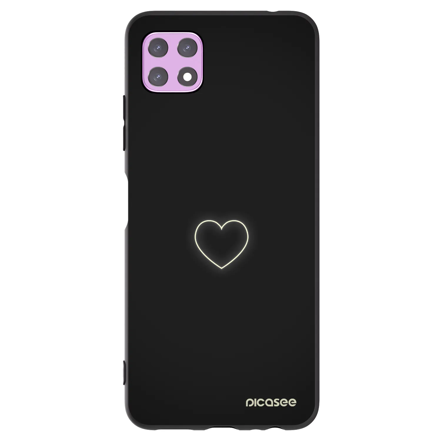 Picasee silikonski črni ovitek za Samsung Galaxy A22 A226B 5G - Heart