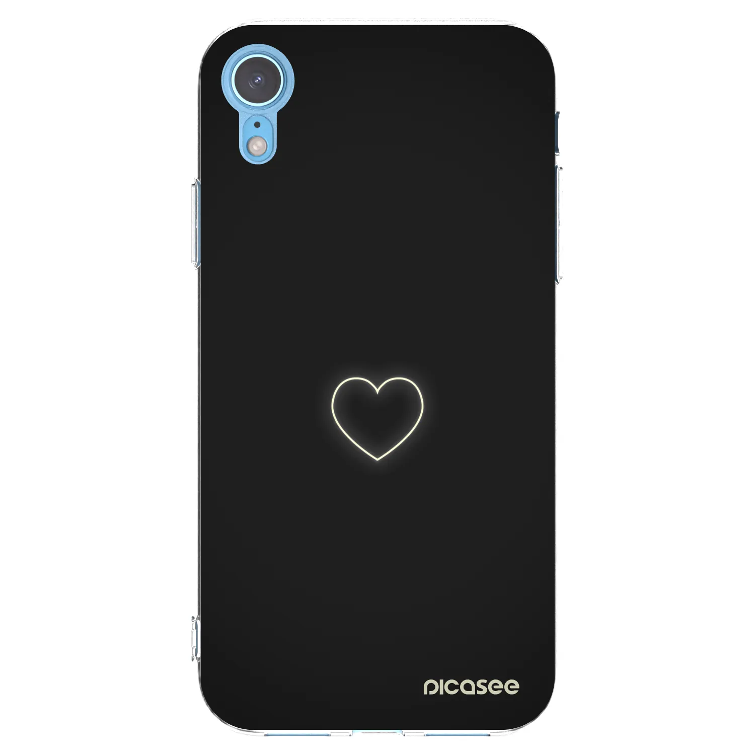 Picasee silikonski prozorni ovitek za Apple iPhone XR - Heart