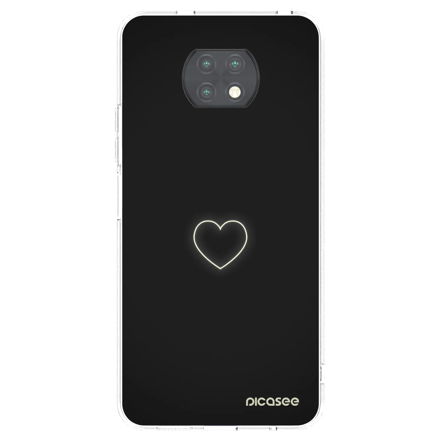 Picasee silikonski prozorni ovitek za Xiaomi Redmi Note 9T - Heart