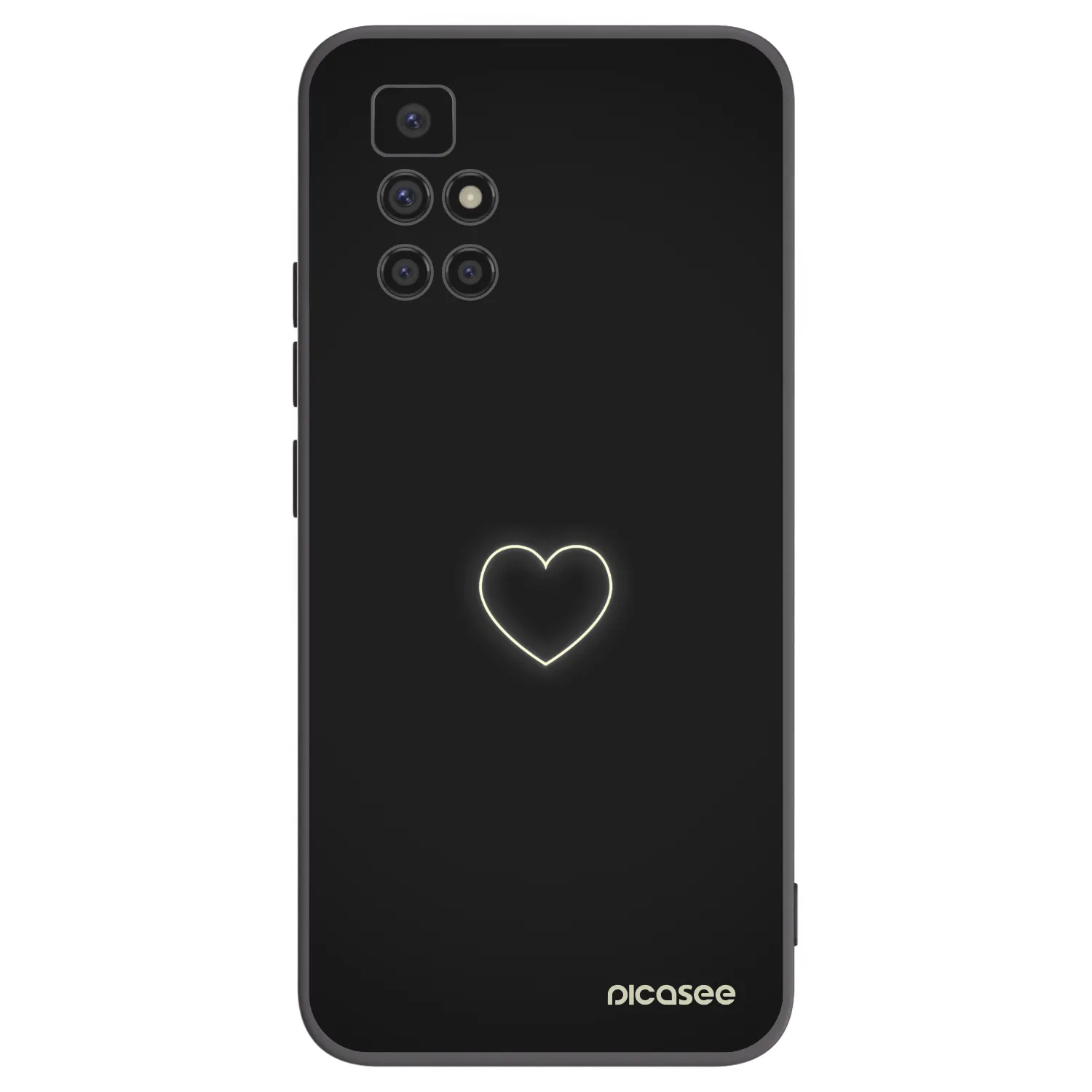 Picasee silikonski črni ovitek za Xiaomi Redmi 10 - Heart