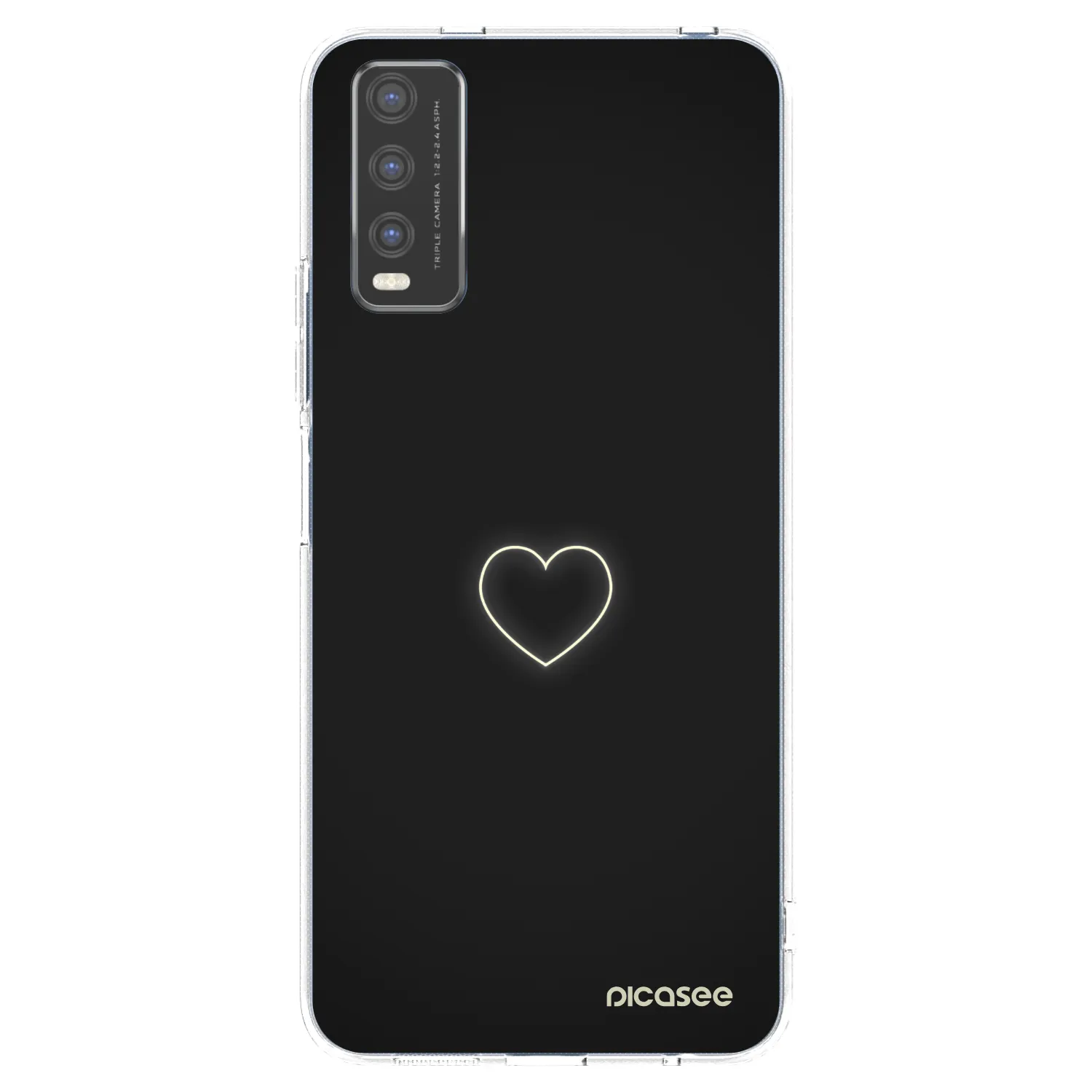 Picasee silikonski prozorni ovitek za Vivo Y20s - Heart