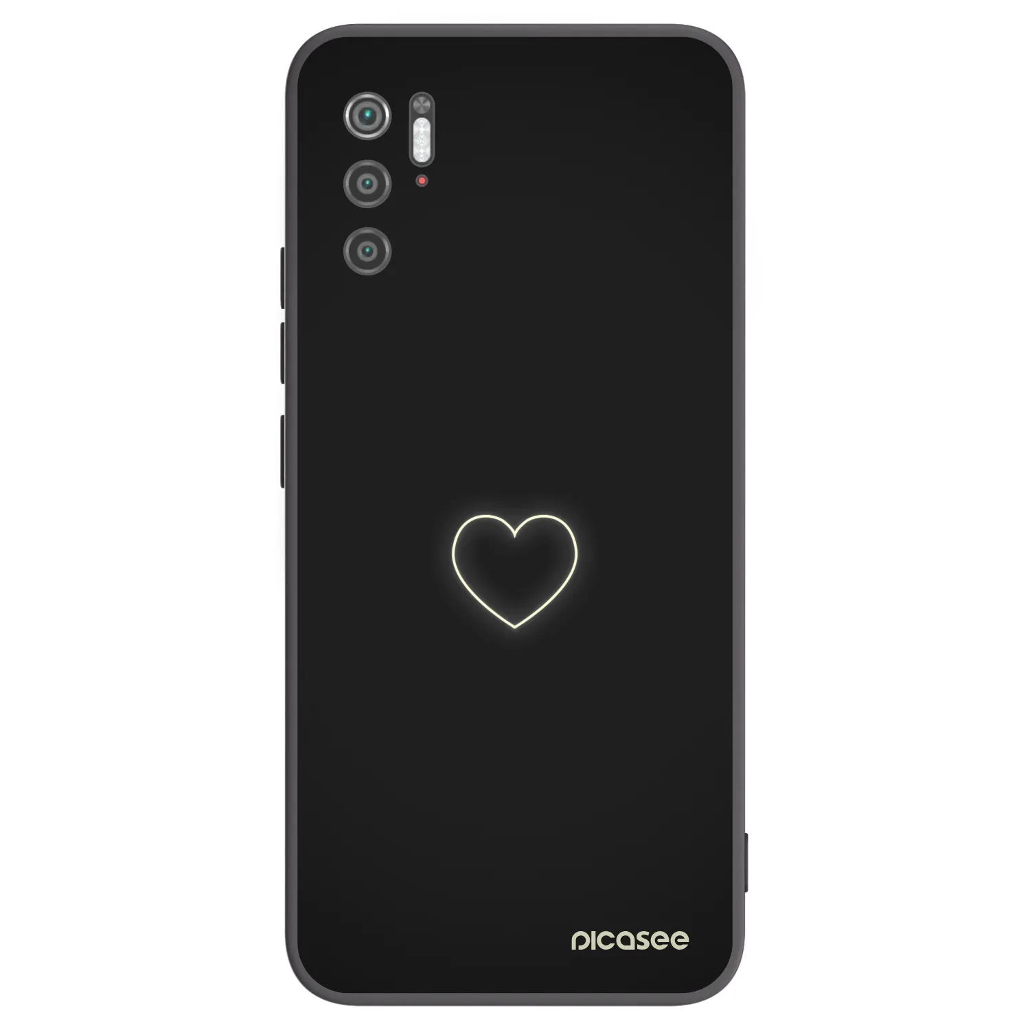 Picasee silikonski črni ovitek za Xiaomi Poco M3 Pro 5G - Heart