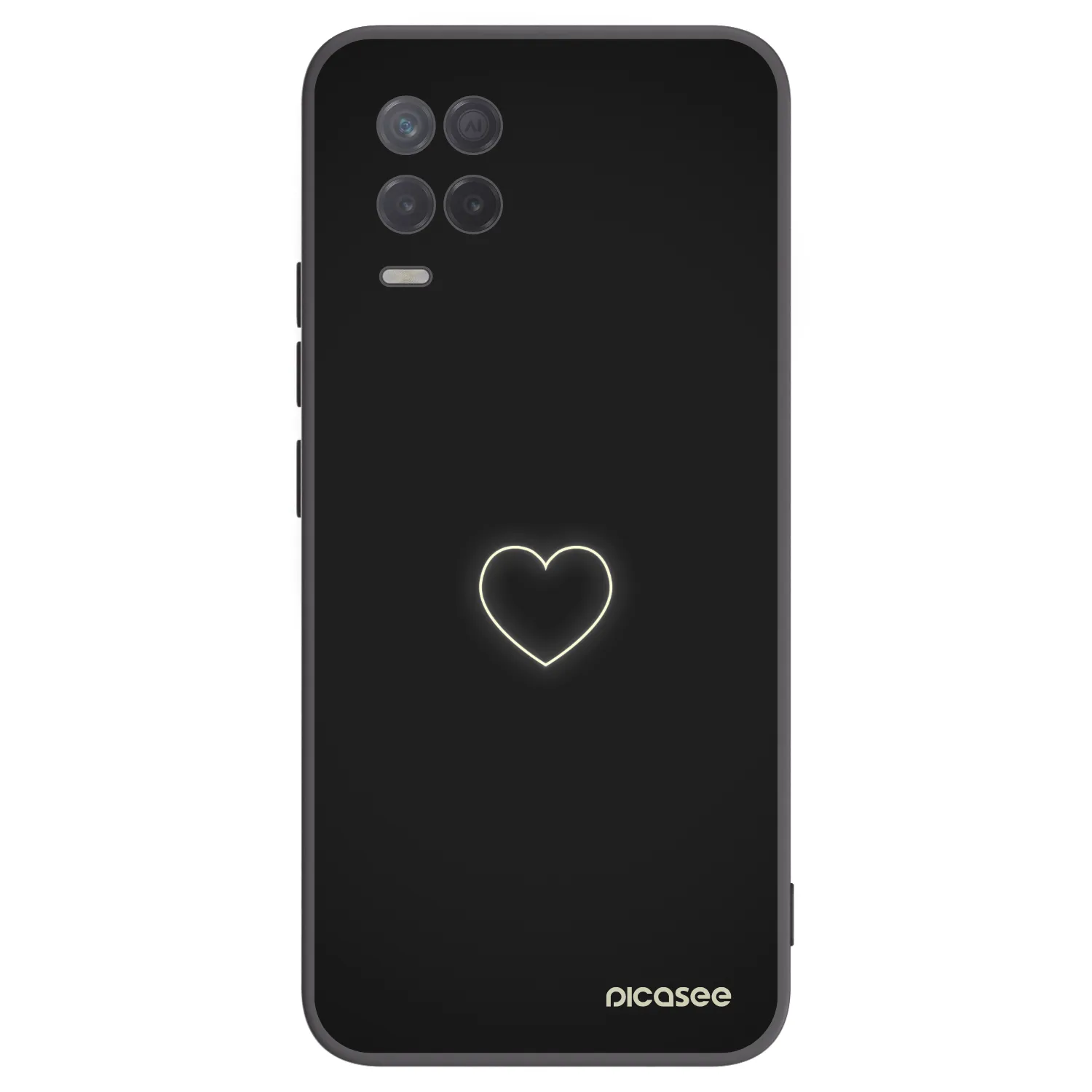 Picasee silikonski črni ovitek za Realme 8 5G - Heart
