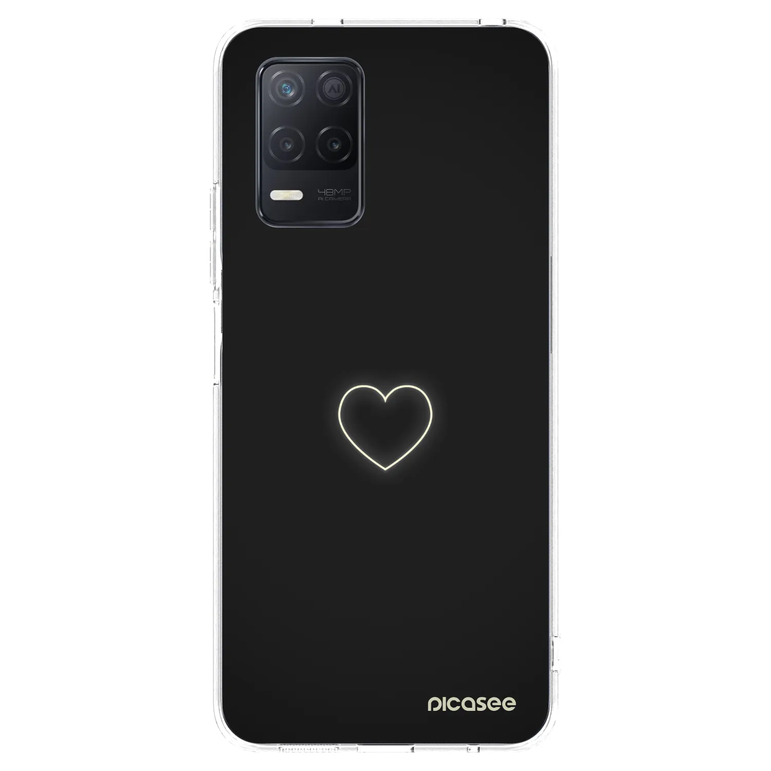 Picasee silikonski prozorni ovitek za Realme 8 5G - Heart