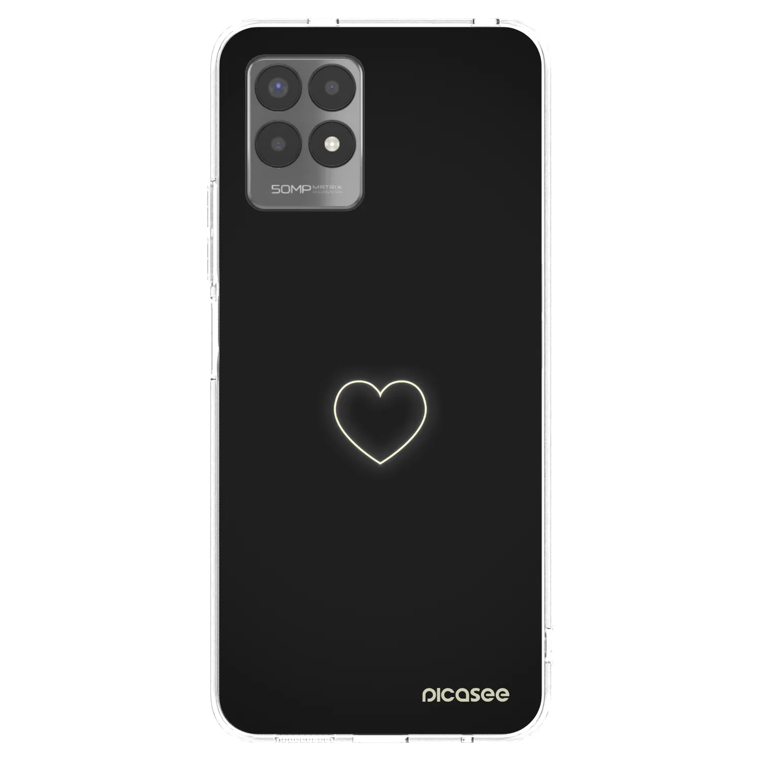 Picasee silikonski prozorni ovitek za Realme 8i - Heart