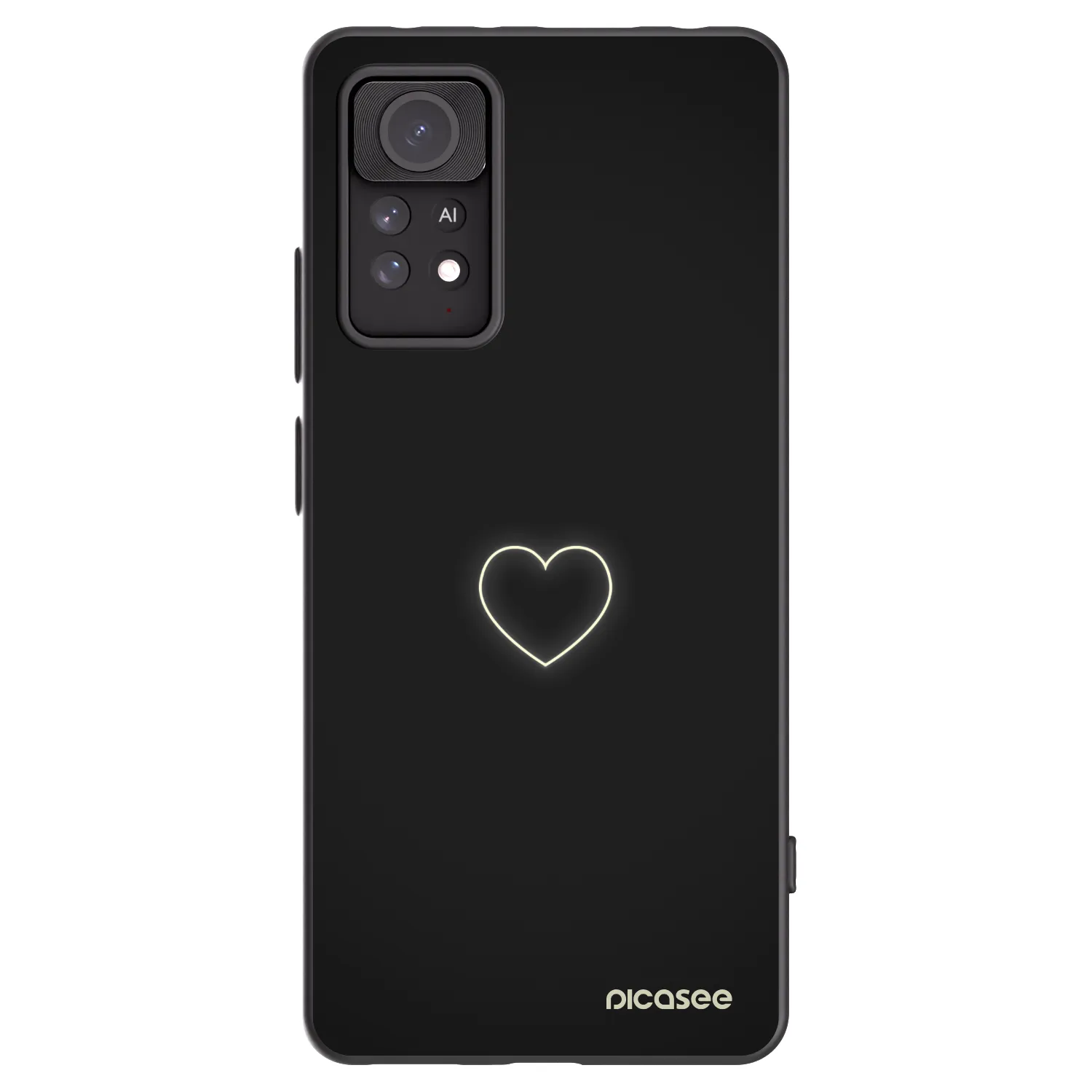 Picasee silikonski črni ovitek za Xiaomi Redmi Note 11 Pro - Heart