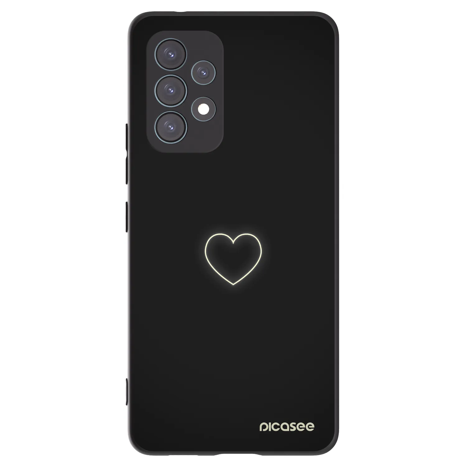 Picasee silikonski črni ovitek za Samsung Galaxy A53 5G A536 - Heart