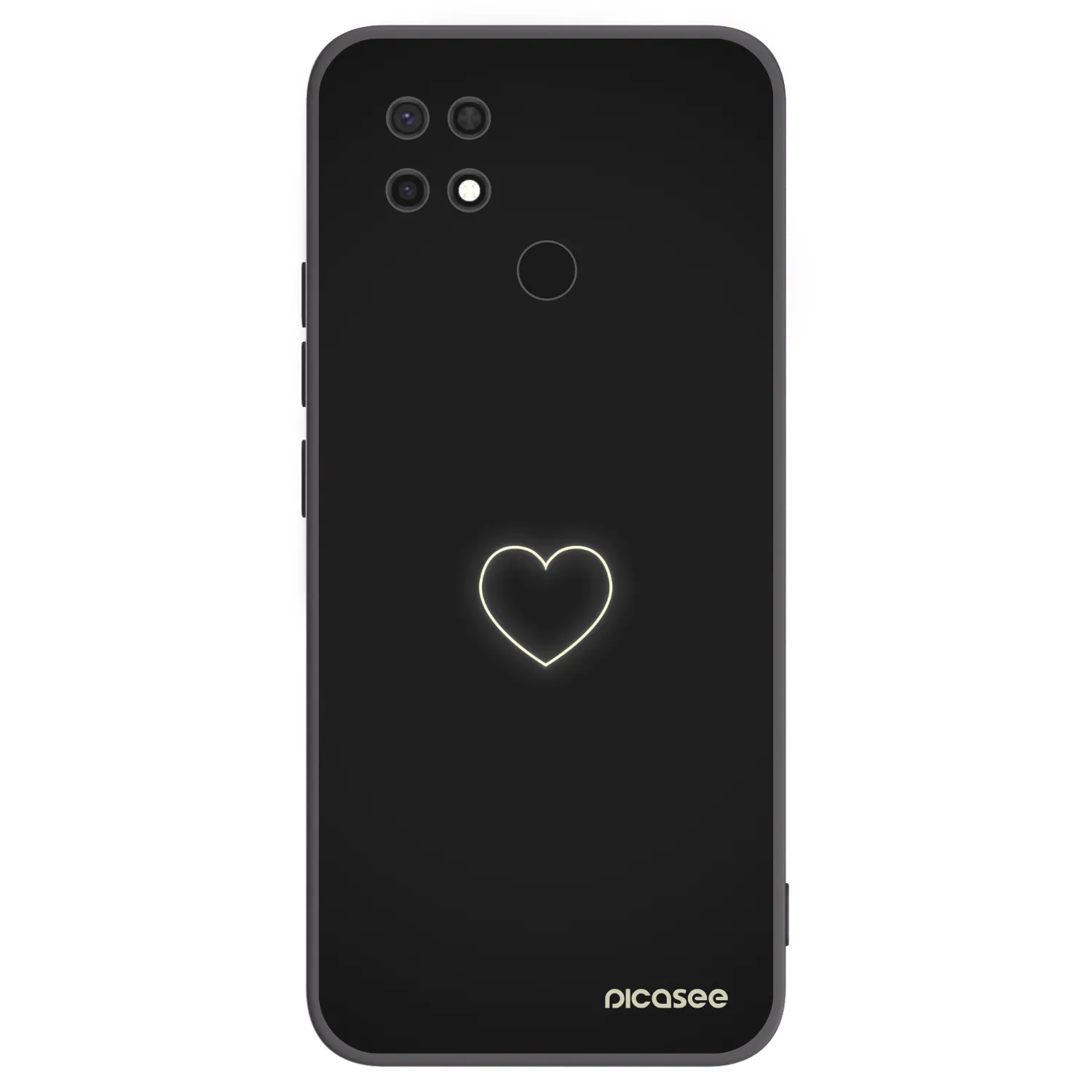 Picasee silikonski črni ovitek za Xiaomi Redmi 10C - Heart