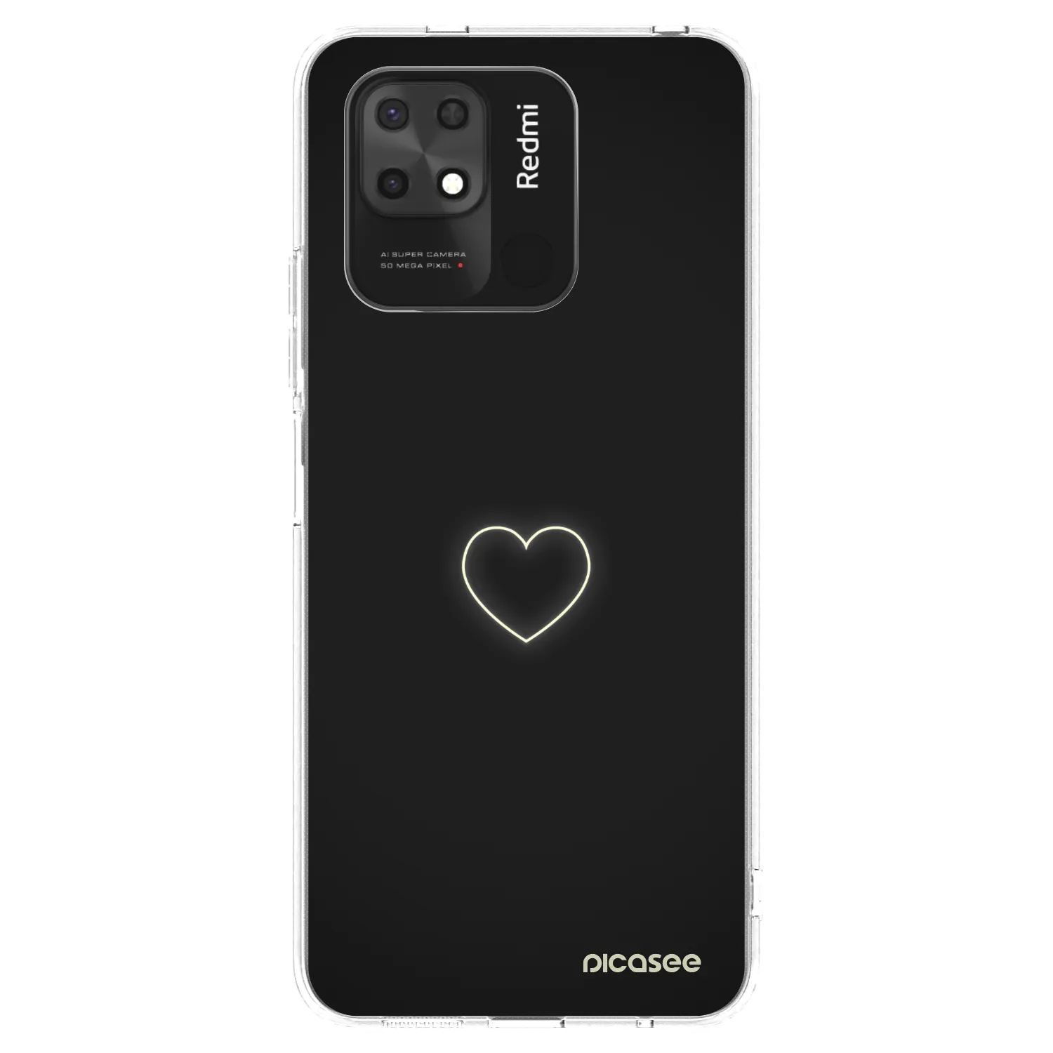 Picasee silikonski prozorni ovitek za Xiaomi Redmi 10C - Heart