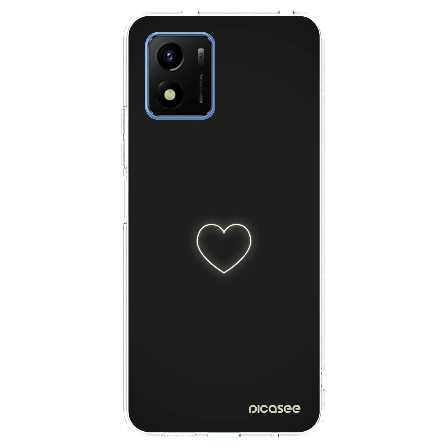 Picasee silikonski prozorni ovitek za Vivo Y01 - Heart
