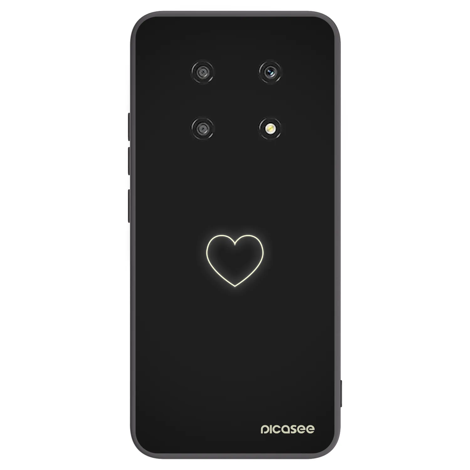 Picasee silikonski črni ovitek za Honor Magic4 Lite 5G - Heart
