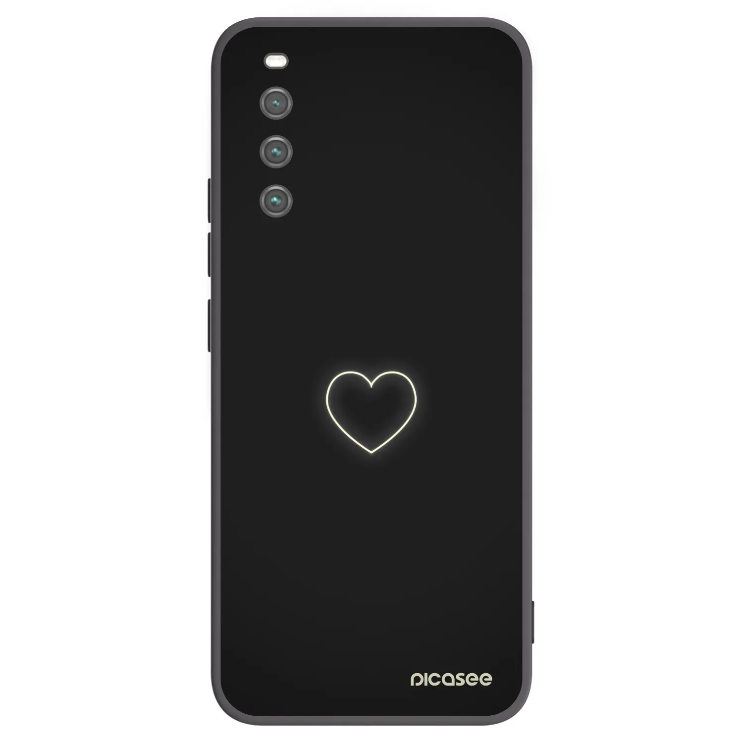Picasee silikonski črni ovitek za Sony Xperia 10 IV 5G - Heart