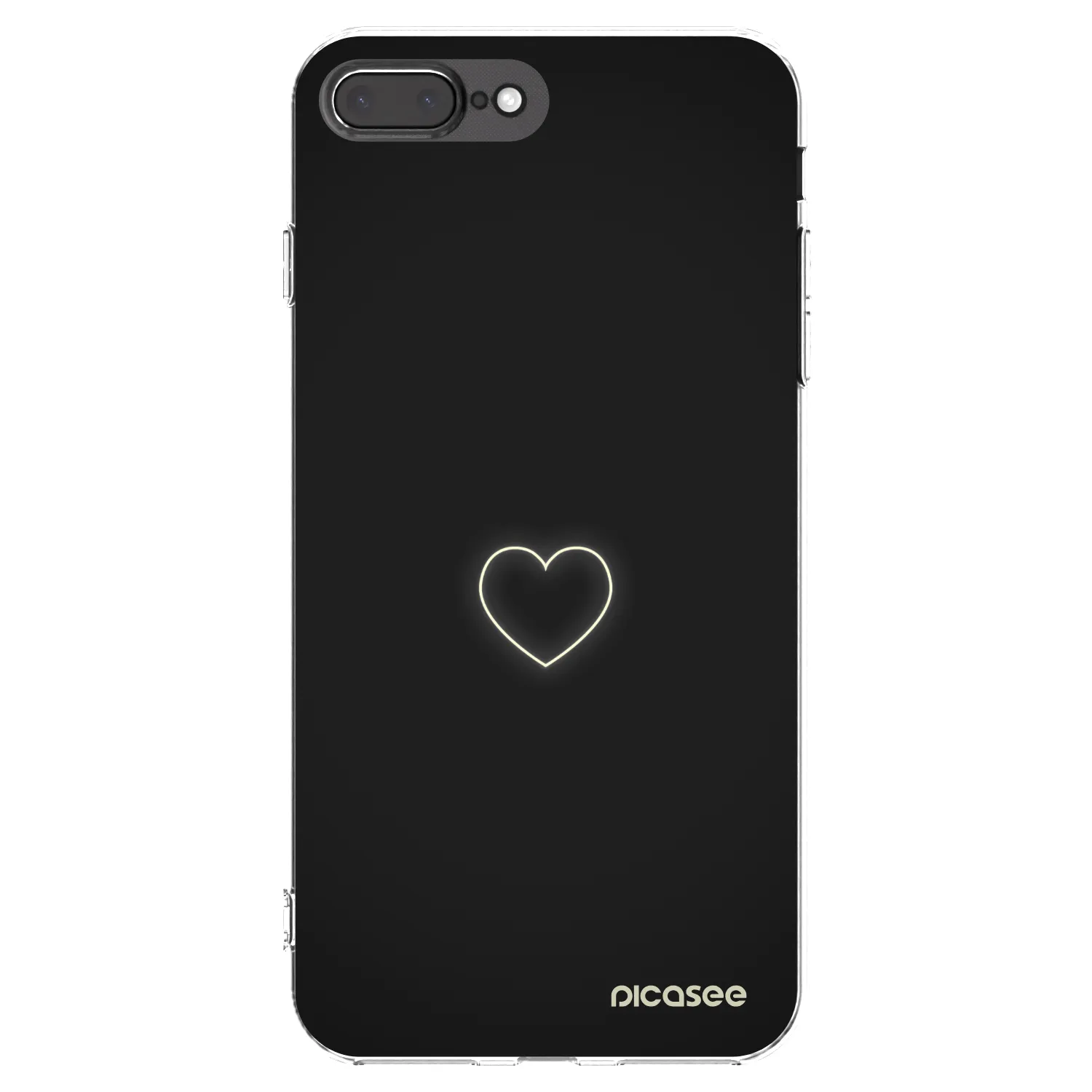 Picasee silikonski prozorni ovitek za Apple iPhone 8 Plus - Heart